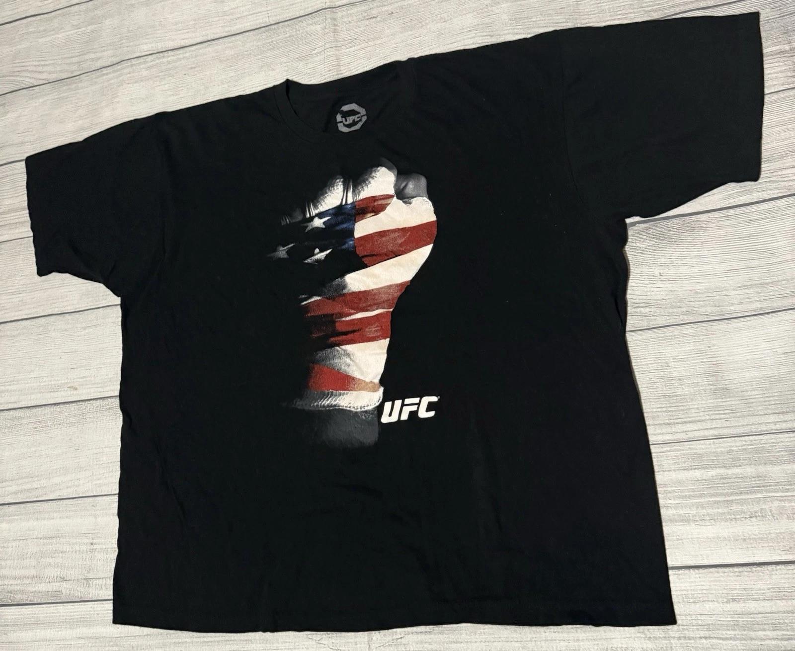 Мужская футболка UFC с графическим принтом кулака и американского флага, размер XL, Чемпион Ultimate Fighting S
