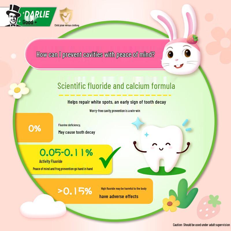 Darlie Baby Rabbit Kids Strawberry Toothpaste (5-Pack)