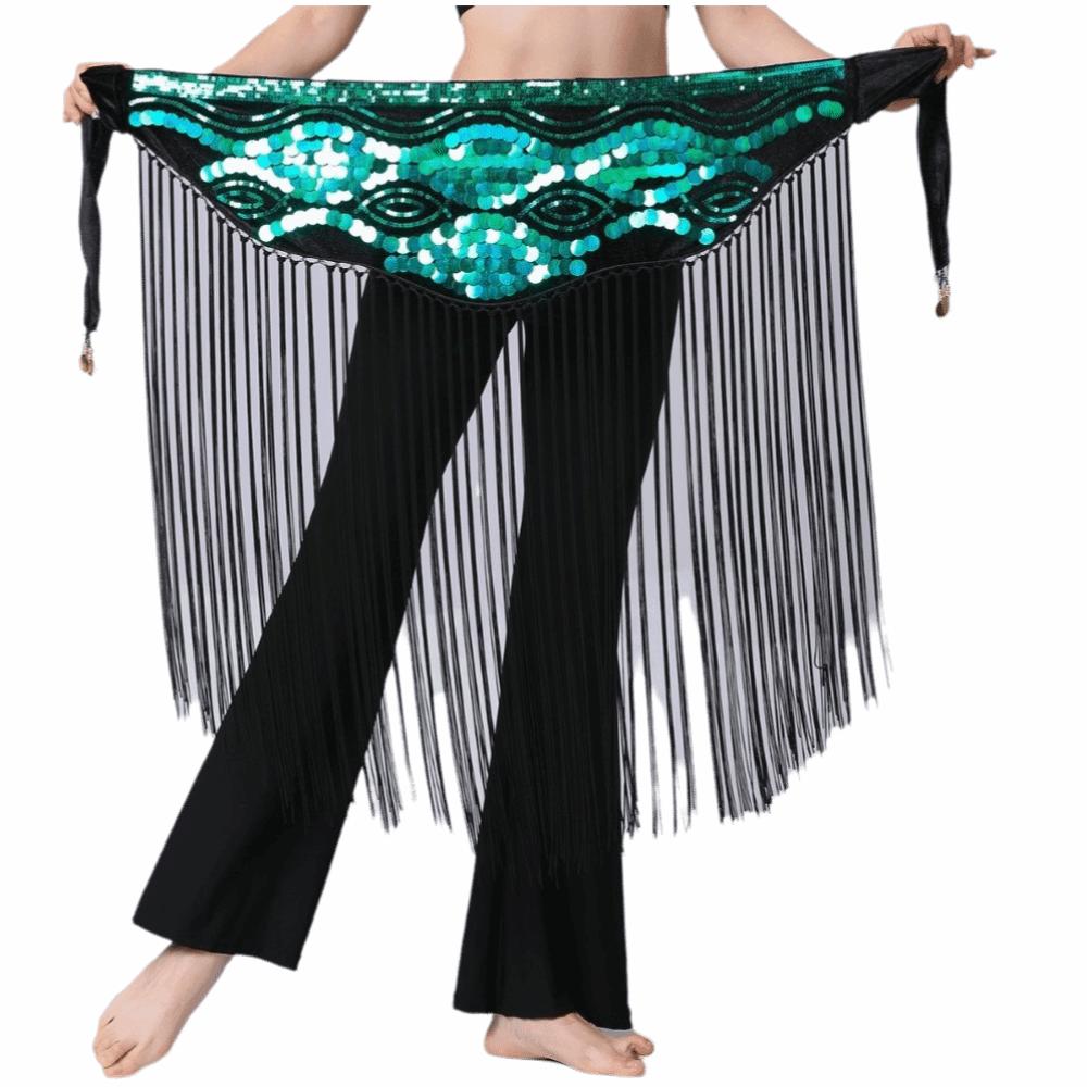 Colorful Belly Dance Hip Scarf Triangle Sequin Waist Chain Belly Dance Belt Carnival Celebration