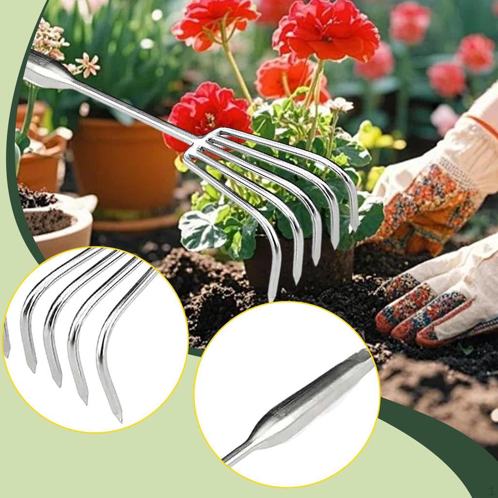 Garden Hand Rake Beach Sand Digging Tool Compact Practical Multifunctional Gardening Soil