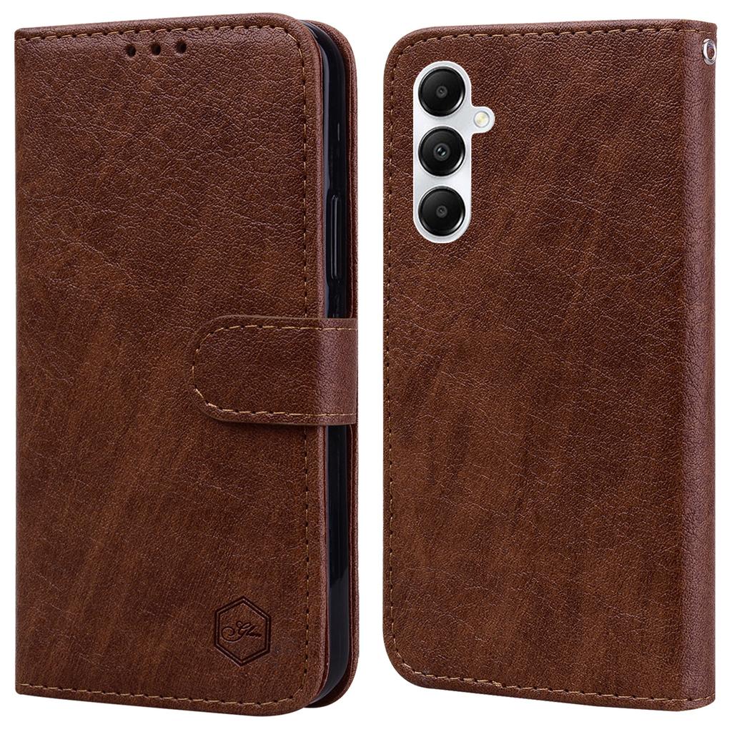 Für Samsung Galaxy A35 5G Handyhülle PU-Leder+TPU Sturzsichere Brieftaschenhülle