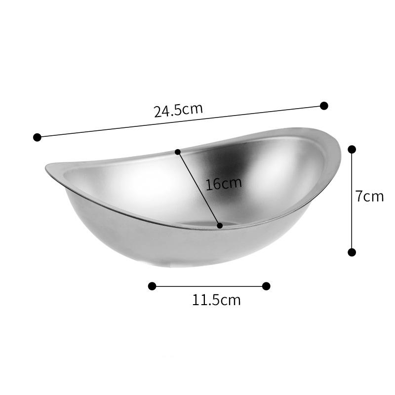 304 Stainless Steel Korean Tableware Ingot Bowl Creative Salad Sugar Fruit Bowls Plates Dishes for Food Kitchen Utensils