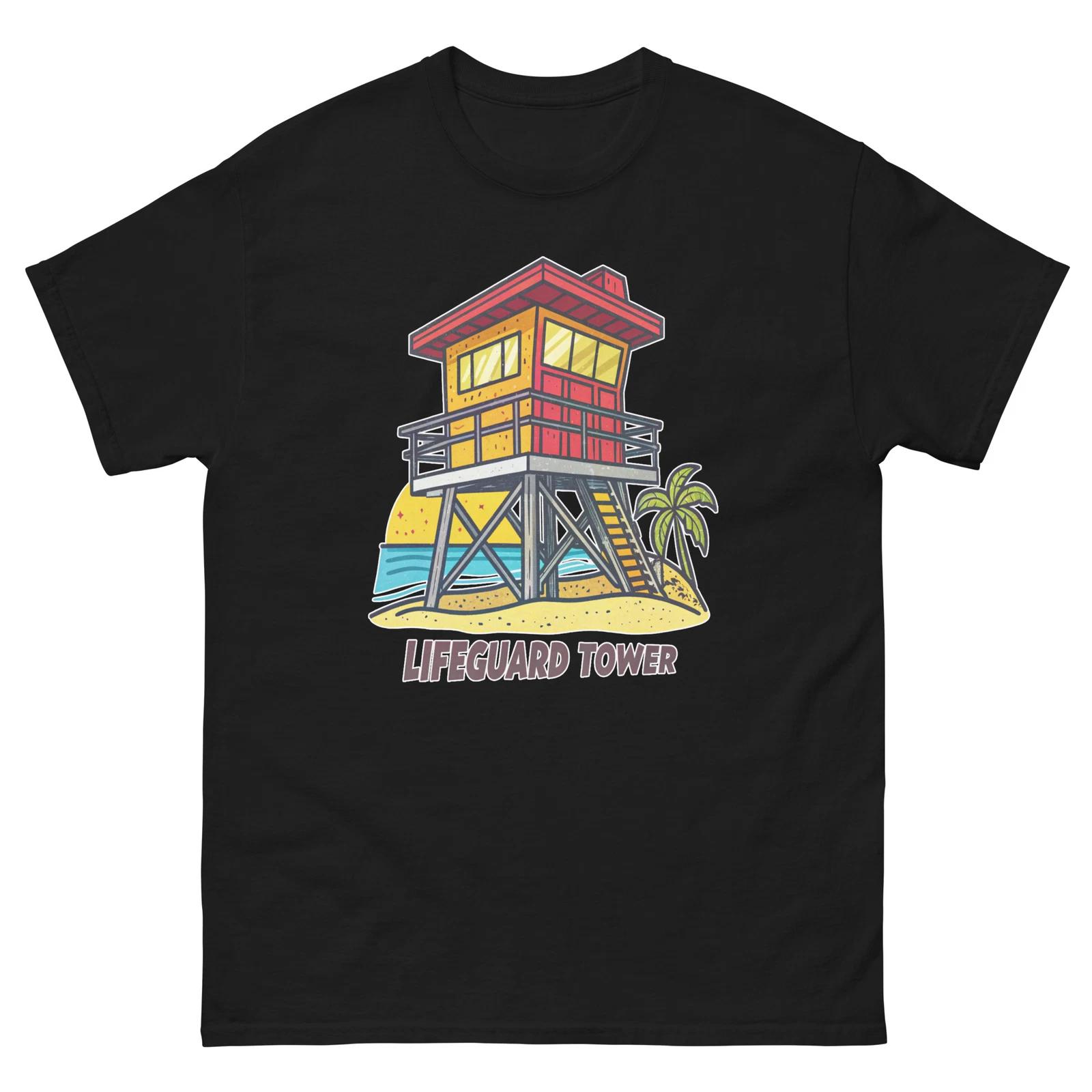Lifeguard Tower Object Place Item Urban T-Shirt XL