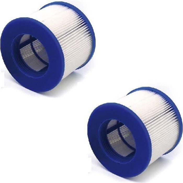 Cartouches filtrantes pour spa - UBBINK - Lot de 2 - Filtration efficace - Forme ronde - Dimensions 10x15,8 cm