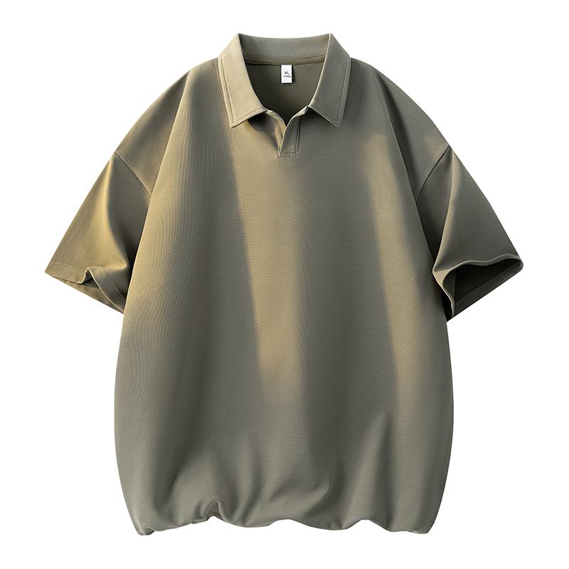 Lapel Short Sleeve Polo Shirt Men's Summer Loose And Versatile Casual Half Sleeve T-Shirt