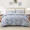 Sage Green Floral Duvet Cover Twin Queen 2/3 Pieces Flower Plum Blossom Bedding Set Reversible Botanical Branch Comforter Cover