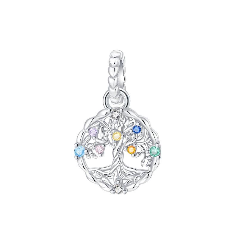 Original Metal Lucky Tree Of Life Charms Love Beads Safety Chain Pendants Fit Bangle Necklace Make your own Accessory Gift Elegant Fashion Beautiful
