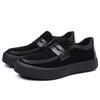 men's fashion cow suede leather shoes slip on lazy shoe black trend platform loafers wedding party dress band designer footwear