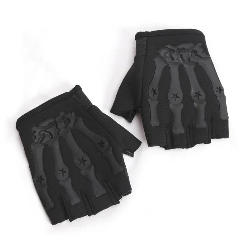 

Men Cycling Gloves Outdoor Sports Fingerless Motorcycle Gloves High Elastic Non-slip Bike Glove Black Riding Work Mitten Guantes чёрный