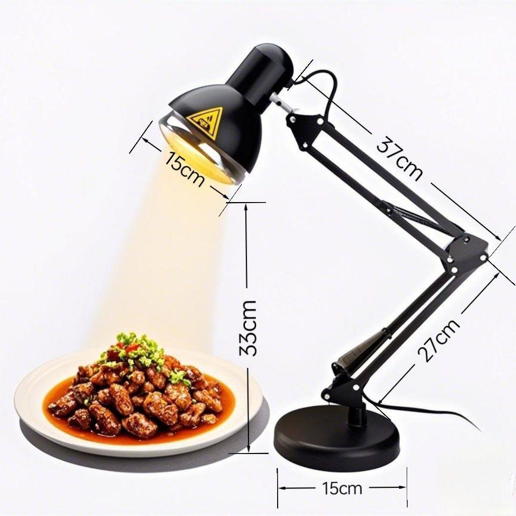 Leide Zhu Electric Food Warming Lamp Stand - Thermostatic BBQ & Pizza Heater for Restaurant