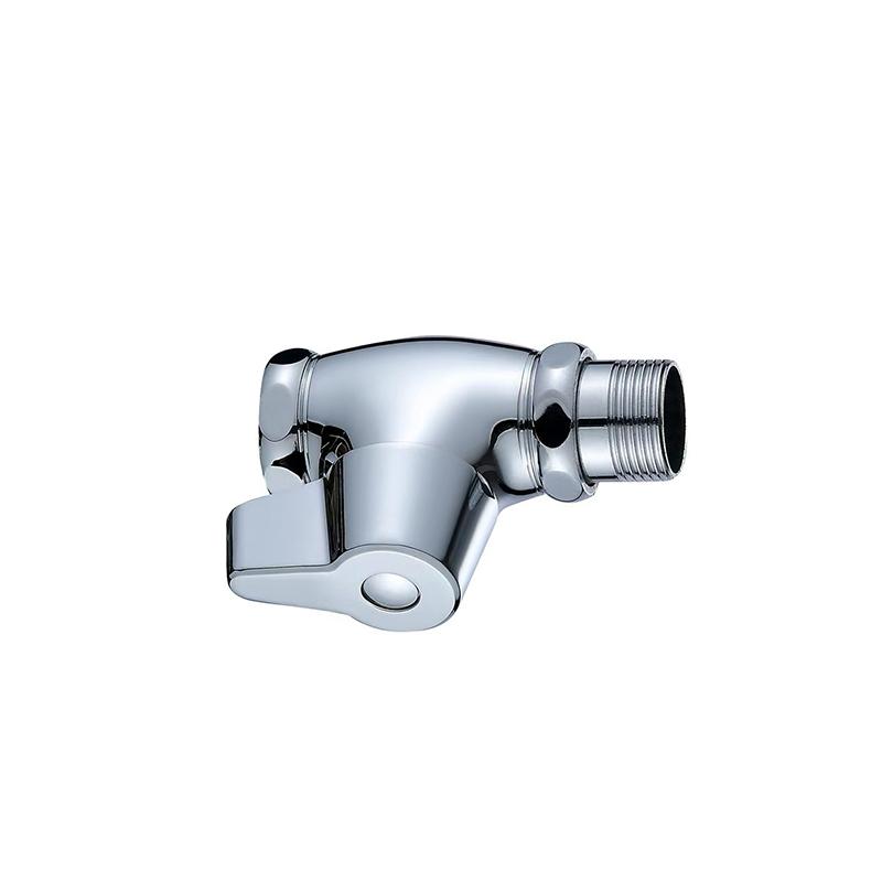 Water Saving Eco-Friendly Hotel Use Quick Open Hand Control Brass Chrome Plating Single Hole Toilet Flush Valve