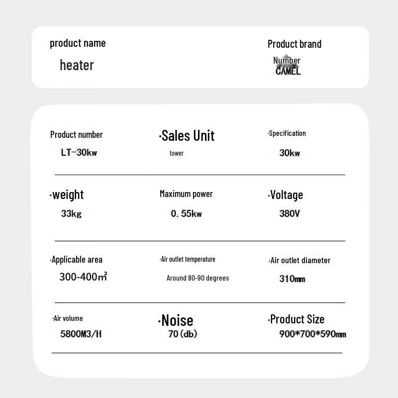 CAMEL Industrial Fan Heater