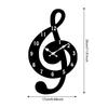 Music Wall Clock Cute Creative Clock Wood for Living Room Hotel Dining Room