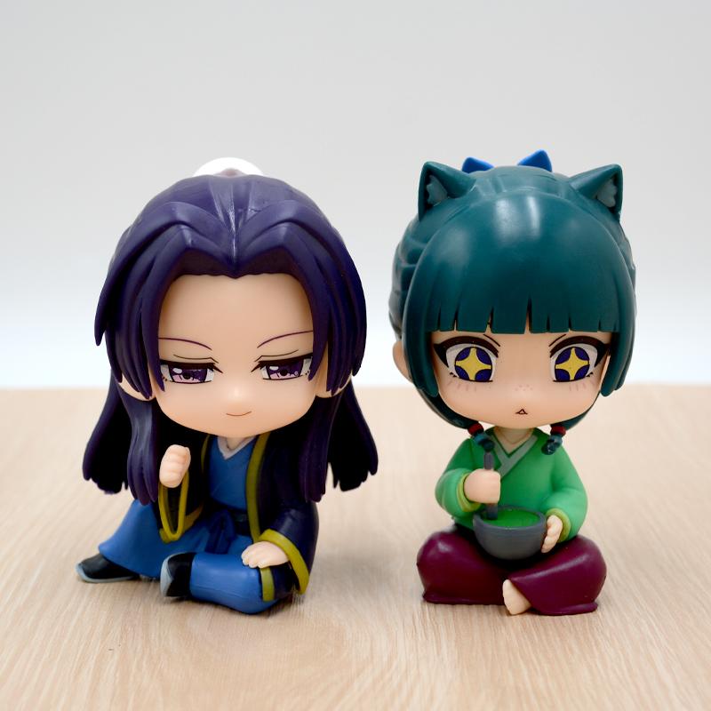 Anime The Apothecary Diaries Maomao Jinshi Mini Figure Anime Periphery Kawaii Sitting Toys Desktop Car Ornaments Model Gift