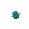S925 Sterling Silver Women's Emerald Square Ring: High-End Niche Design for Index Finger Jewelry