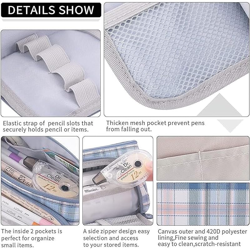 

Ofixo Pencil Case Aesthetic Special Cute Pencil Pouch For Girls Stylish Pencil Pouches For Stationary Boys Pouch For Sch 10 синий