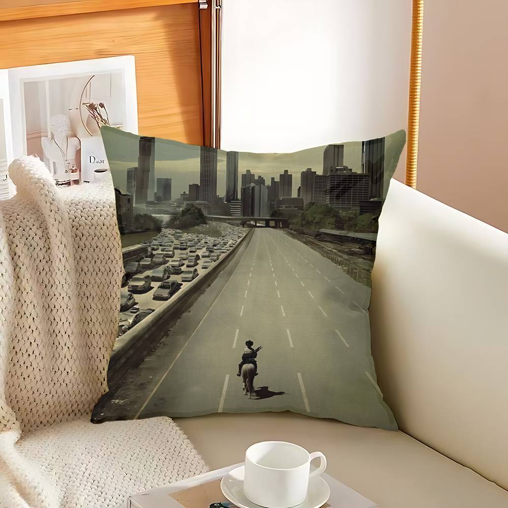 Classic Movie T-the W-walking D-dead Decorative Room Aesthetics Pillow Case Home Decor Bedroom Sofa Bed Couch Pillow Cover