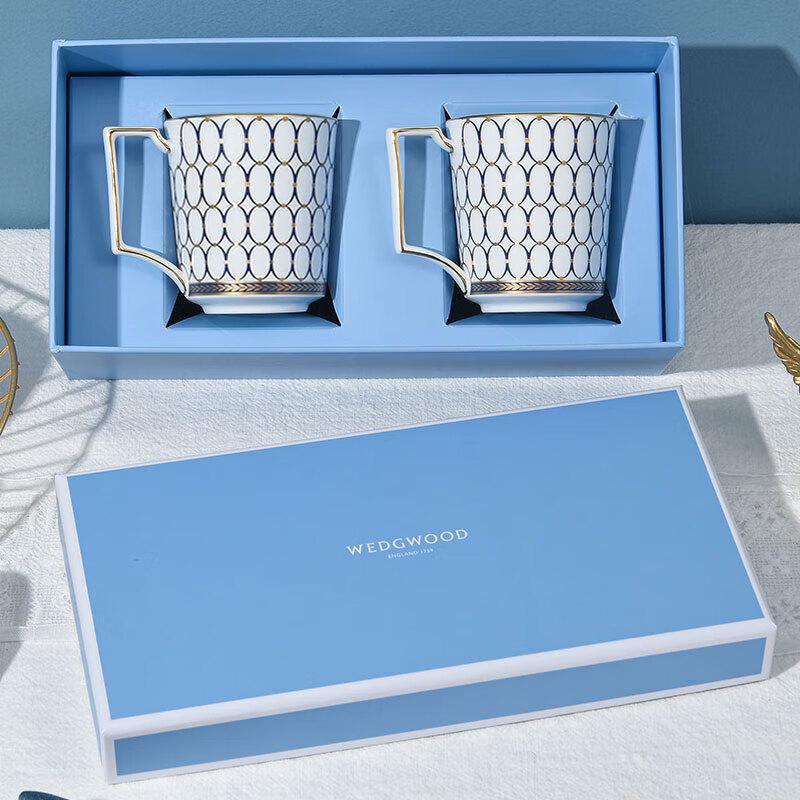 Wedgwood Golden Age Midnight Blue Mug Pair Gift Set