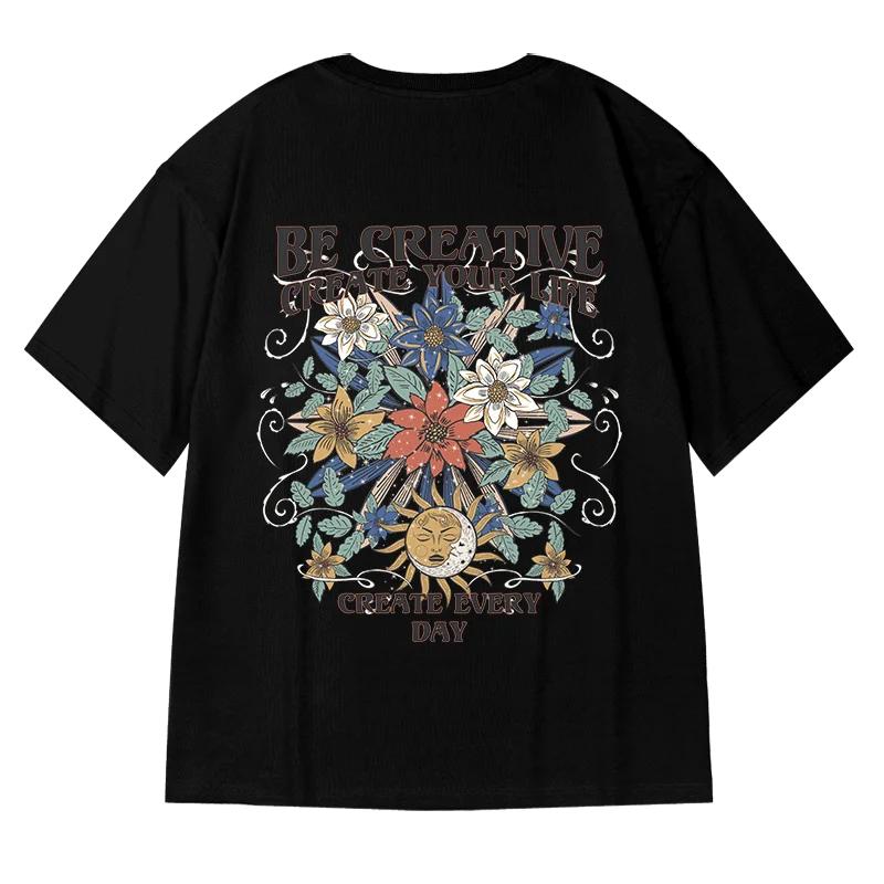 Streetwear Harajuku Summer Cartoon Cat Print T-Shirts Vintage Version Trend Casual Clothes Hip Hop Creative T Shirts y2k