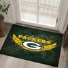 Green Bay Packers Design Crystal Velvet Carpet Cozy Non?Slip Printed Rug For Bedroom Living Room Entrance