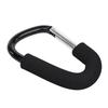 Schwarzer Kinderwagen Haken Clip Kinderwagen Karabiner Windeltasche 16 x 10 cm