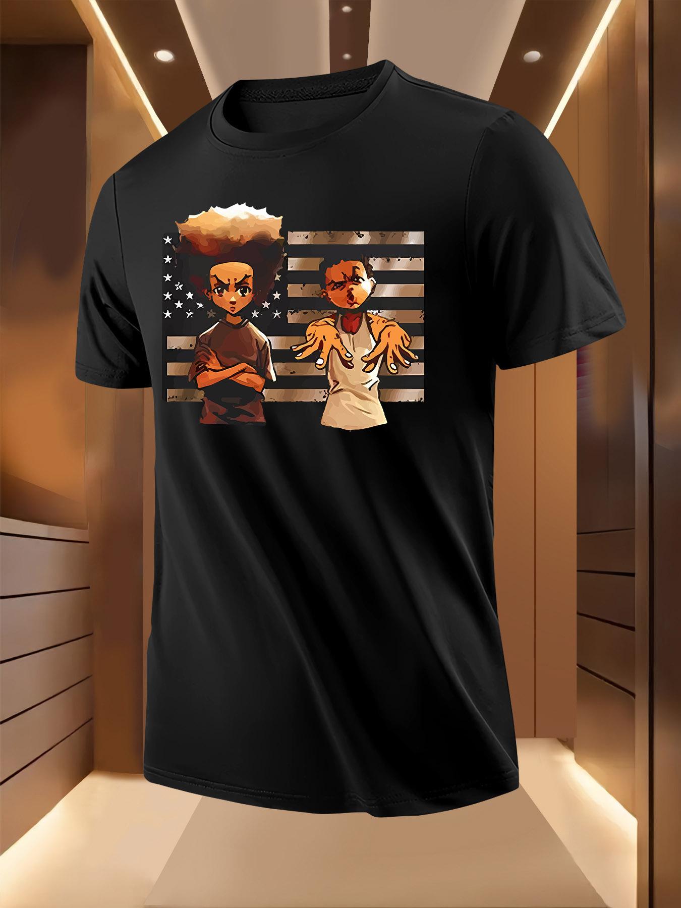 Anime Tshirt Anime Character Silhouette Print Tshirt - Br... S