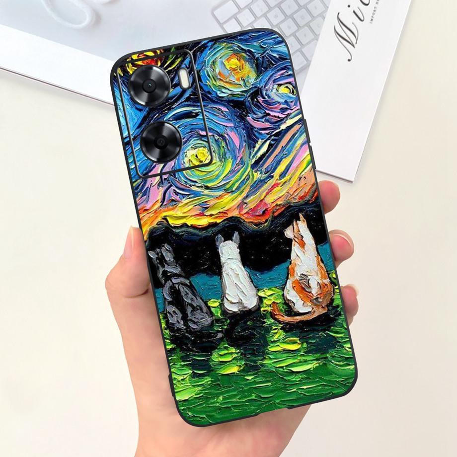 Für OPPO A57 4G CPH2387 Hülle Für OPPO A77 4G A77s A57s A57e Handyhülle Weiches Flüssigsilikon TPU Hülle Für OppoA57 Astronauten Tasche