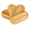 Bamboo Serving Tray, Round Tea Tray for Bathroom Counter, Wooden Vanity Organizer for Decor, Coffee Snack Candle Display