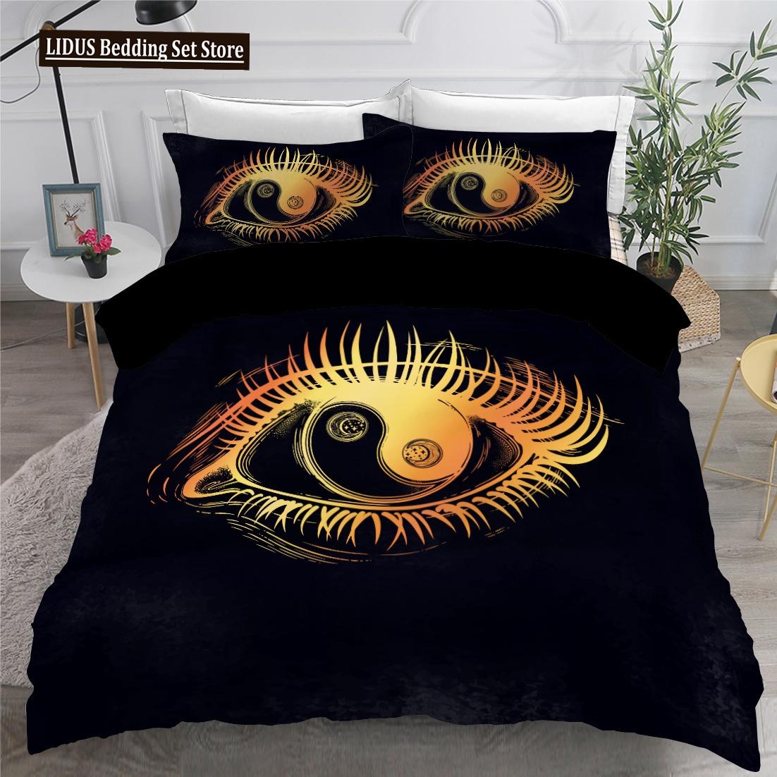 

Yin And Yang Print Duvet Cover Set 3D Print Gossip For Kids Teens Adults Comforter Cover King Queen Size Polyester Bedding Set EU single(135x200cm)