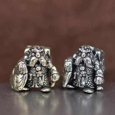Dwarf Brass Knife Beads EDC DIY Paracord Woven Bracelets Lanyard Pendants Accessories Outdoor Tool Hangings Charms