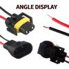 H8 H11 880 881 Male Socket Adapter Connector Wiring Harness&Female Adapter Wiring Harness Sockets Wire Compatible With Headlights Or Fog Lights 2Set