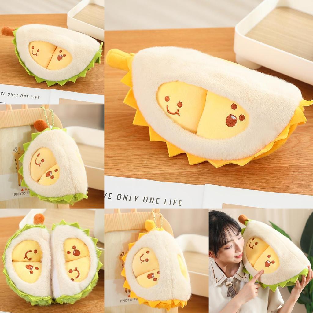 Creative Durian Plush Pillow Soft Stuffed Fruit Buddy Gift For Kids And Girls