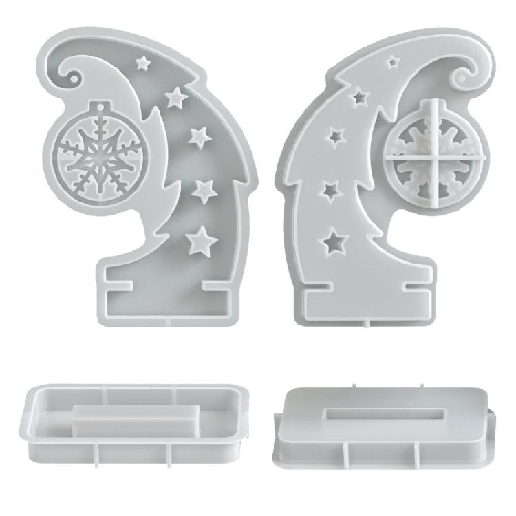 Christmas Tree Resin Mould With Snowflake Silicone Mould For Creating Unique Holiday Ornaments