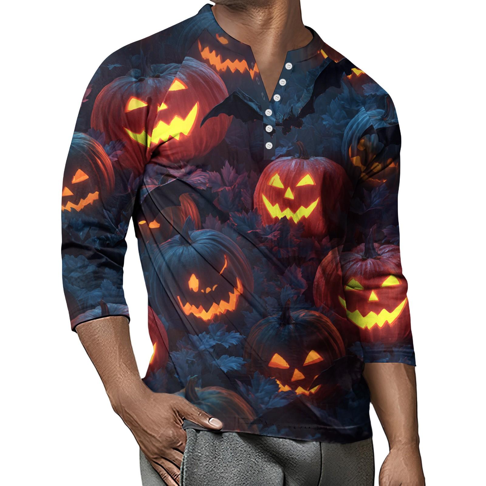 

Мужской контрастный топ реглан на пуговицах с рукавом 3/4 XXL