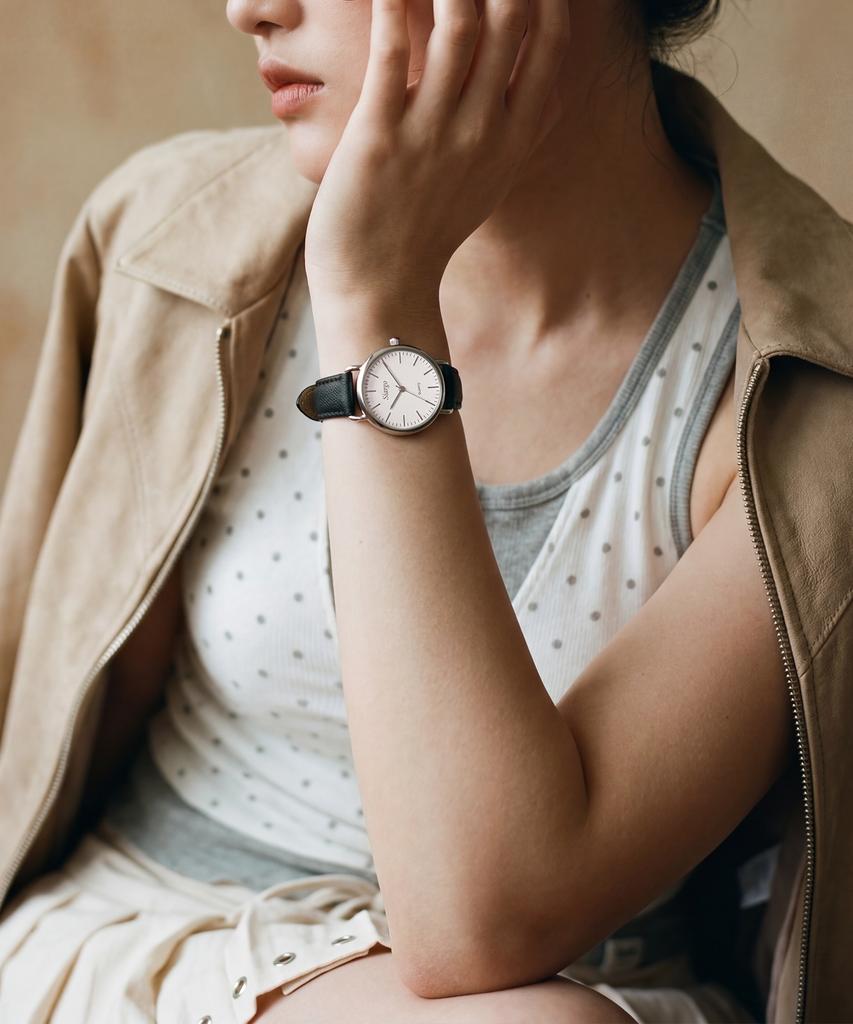 Sialeugo Sg-002-Sw Caper Collection Women'S Leather Wristwatch