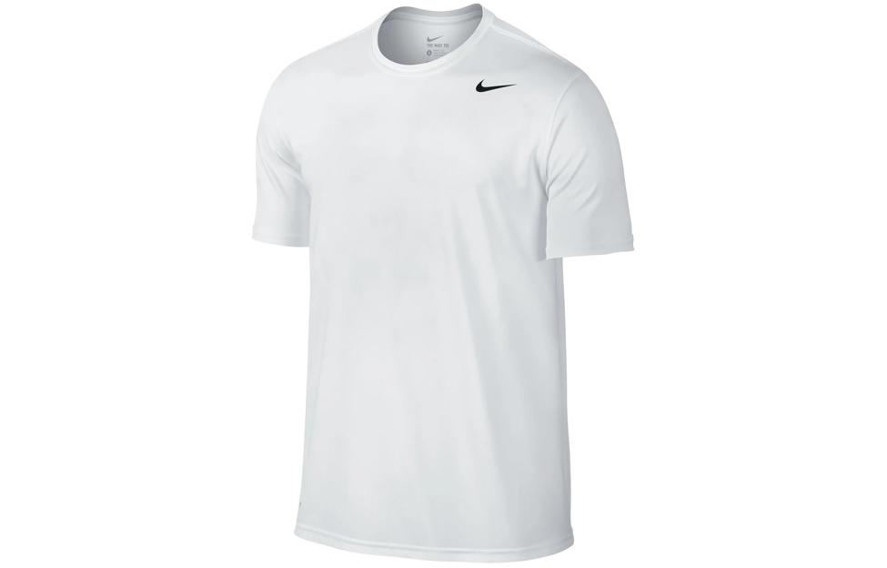 Nike T Shirts Men s White Crew Neck Moderate 718834-100 S