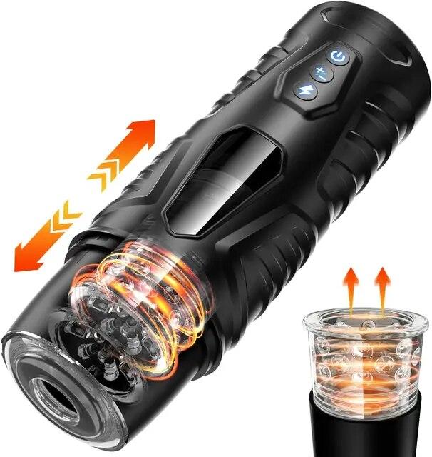 Automatic Male Masturbator Men's Sex Toy 7 Telescopic and Rotating Modes Penis Stimulation of Vulva and Vagina Blowing Penis Time-lapse Exercise