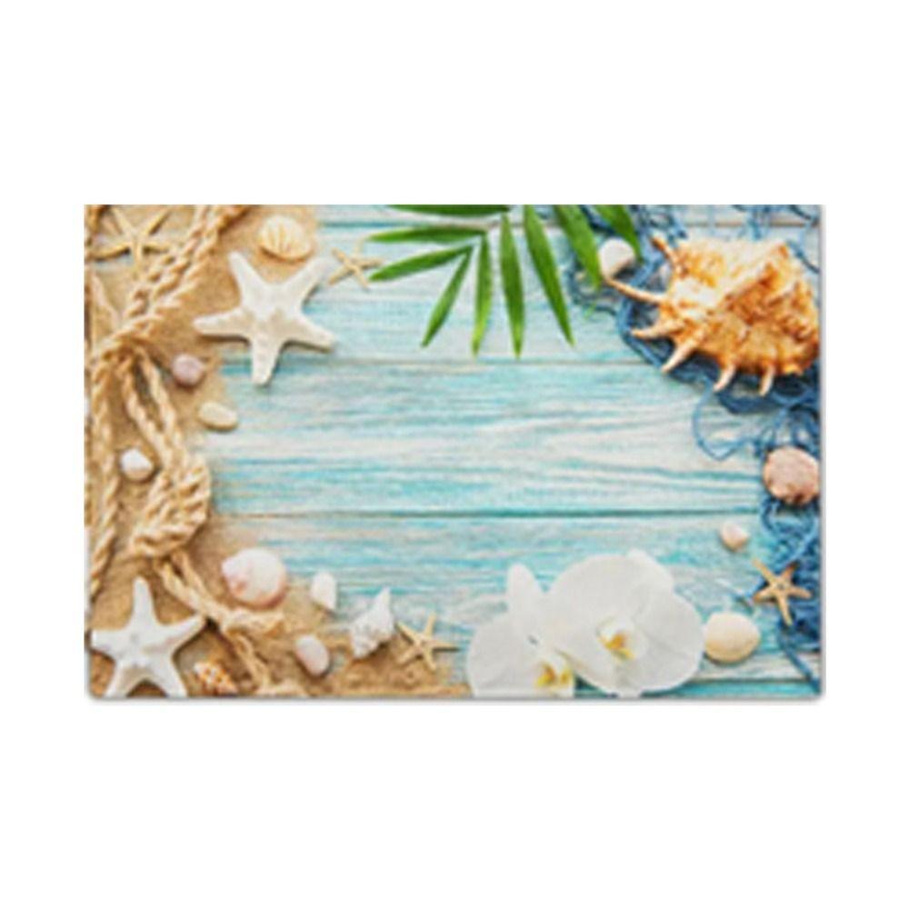 Heat Resistant Summer Beach Placemat Anti Slip Tableware Pad Dining Table Linen Placemat  Household