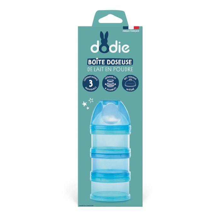 Boîte doseuse 3 compartiments - DODIE - Séparable - Transparent - Bleu Lagoon
