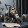 Skeleton Grim Motorcycle Rider Resin Ornament