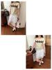 Qiumeng DT ETOLIE Korean Style White Women's Elastic Waist Puffy Casual Short Skirt
