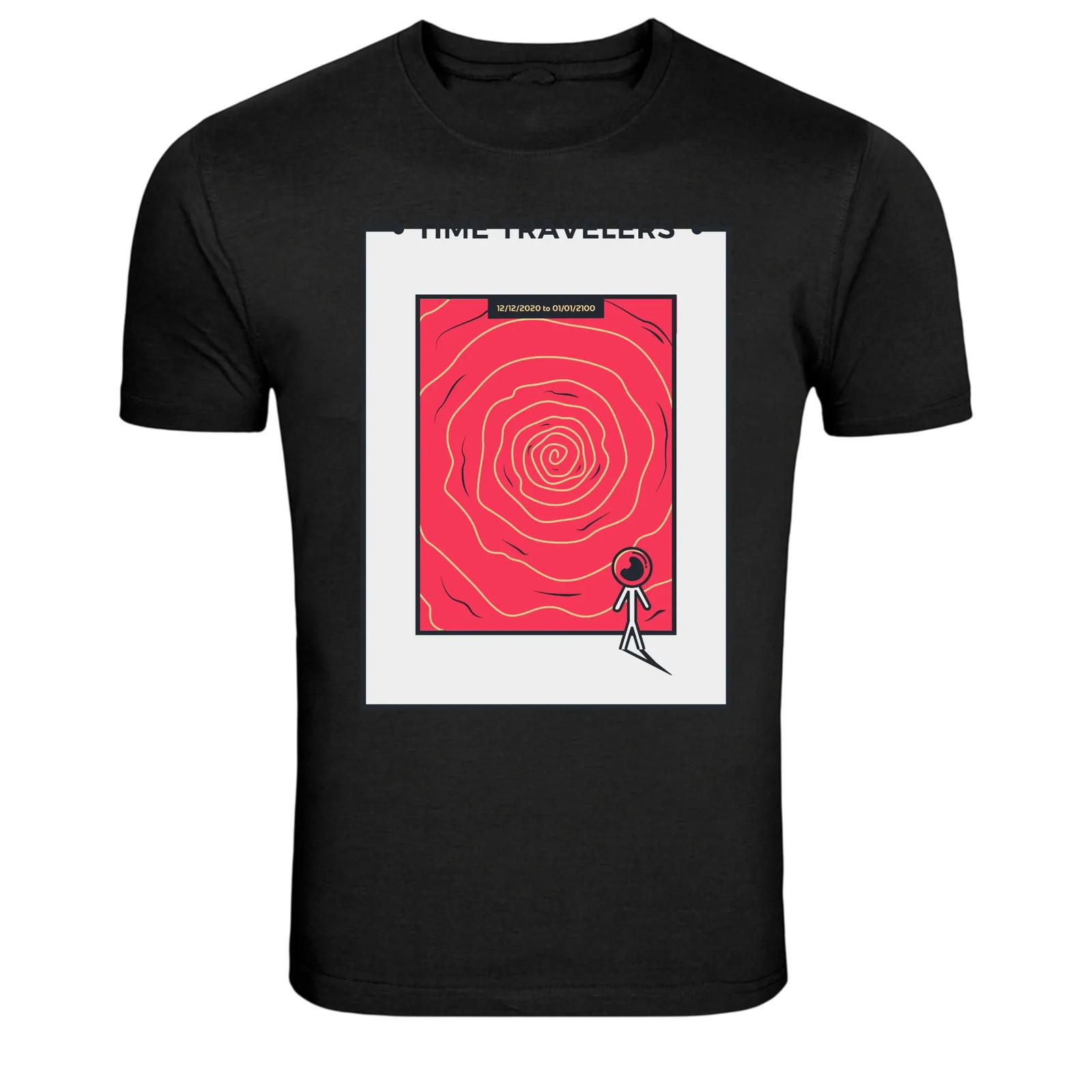 Time Travelers Portal Spiral Sci-Fi Graphic T-Shirt XL