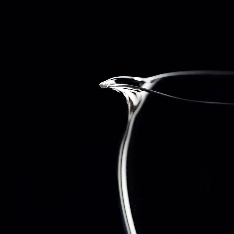 Set de ceai din sticlă de cristal cu accente aurii, cană din borosilicat rezistentă la căldură, separator pentru set de preparare și servire Kungfu