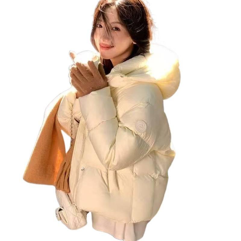 Puff down jacket women's short winter small loose bread jacket thickened cotton jacket sweet