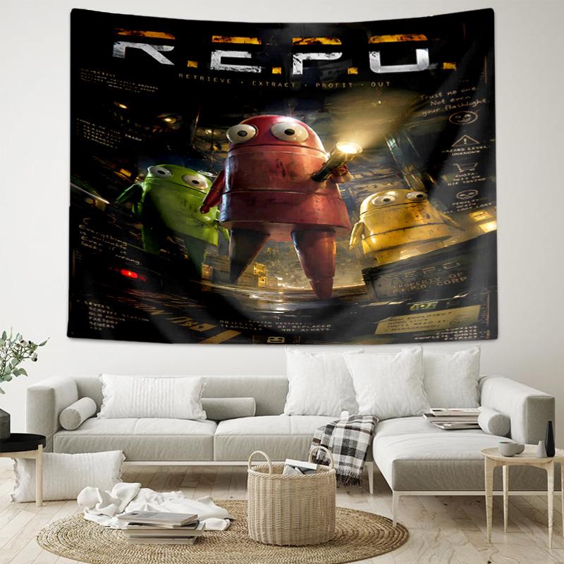 1pc Game R.E.P.O Tapestry, Living Room, Bedroom, Office, Party Decor, Ideal Festive Gift