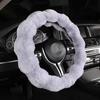 Soft Fluffy Car Steering Wheel Cover Plush Winter Warm Steering Wheel Grip Cover Non-Slip Steering Wheel Protector Car Steering