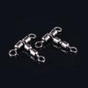 Bearing Rolling Triple Fishing Swivel Fishing Connector Solid Ring Fishing Tackle Solid Connector