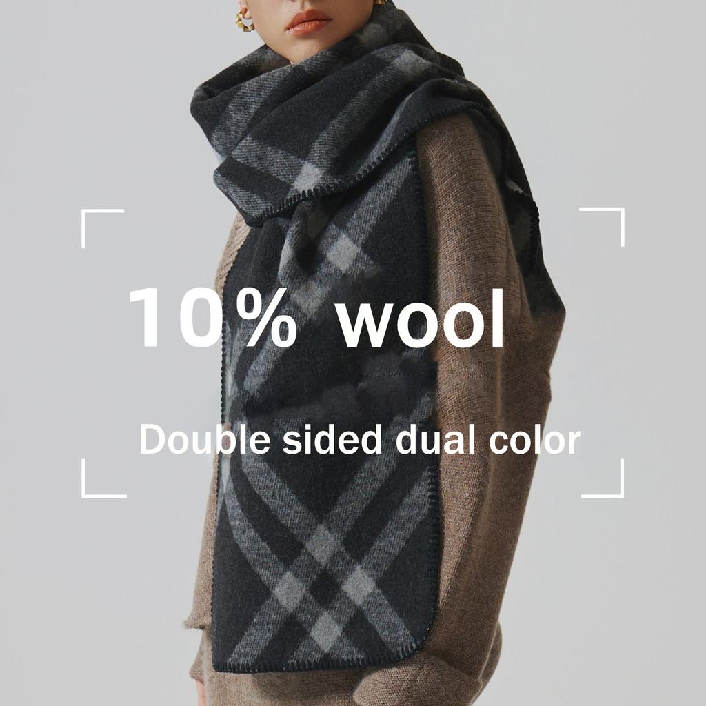 2025 Autumn/Winter New Wool Scarf For Women, With A High Grade And Thickened Length, Warm Neck, Shawl For Men
