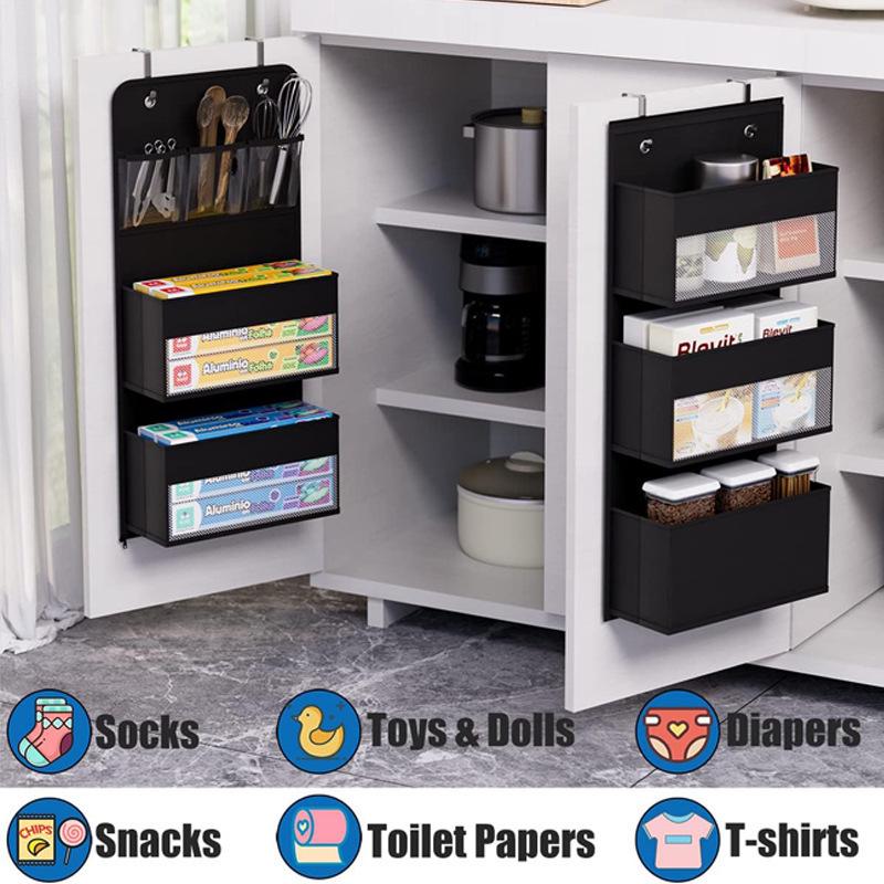 Wall-Mountable Hanging Storage Bag with Mesh Pockets for Dorms and Homes