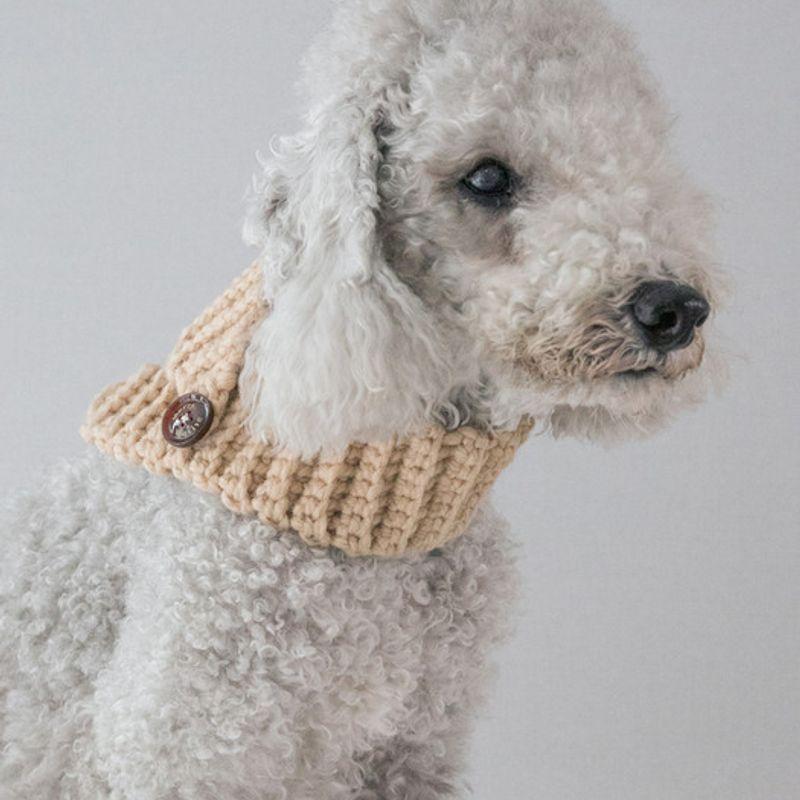MERRYMOTIVE Wool blend knit muffler for my Dog (4colors)